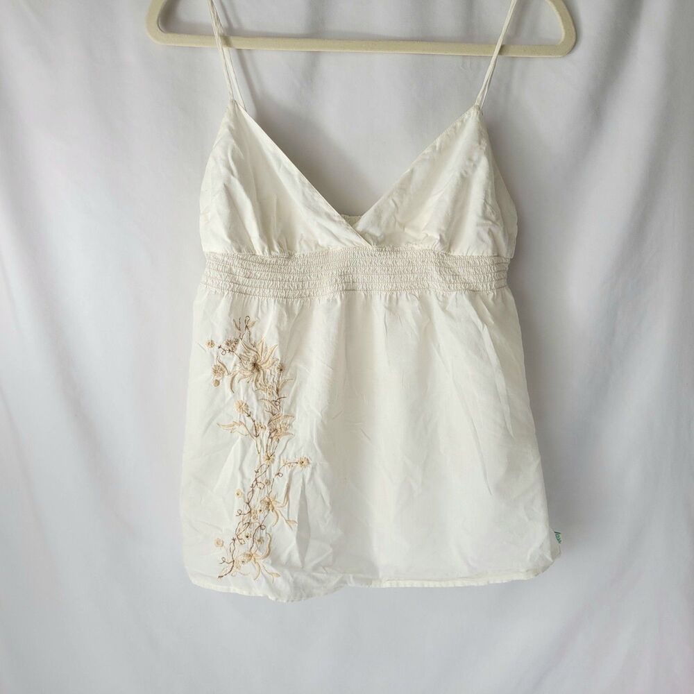 Vintage Hollister Babydoll Tank Top Women's M Y2K Fairy Boho Summer Beach Blouse